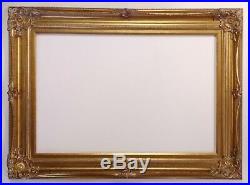 Picture Frame 24x36 Vintage Antique Style Baroque Bronze Old Gold Ornate 801G