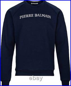 Pierre Balmain Iconic LOGO Sweatshirt Jumper Sweater Hoody Pullover New XL