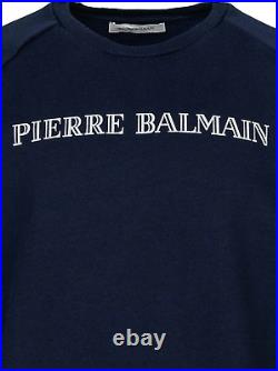 Pierre Balmain Iconic LOGO Sweatshirt Jumper Sweater Hoody Pullover New XL