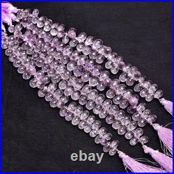 Pink Amethyst Beads, Concave Cut Teardrop, Rare AAA+ Gift, 8x11-9x15mm 8 Inch