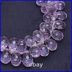 Pink Amethyst Beads, Concave Cut Teardrop, Rare AAA+ Gift, 8x11-9x15mm 8 Inch