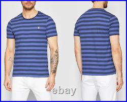 Polo Ralph Lauren 90s Stripes Retro Tee T-Shirt Shirt Custom Fit Pure Cotton L