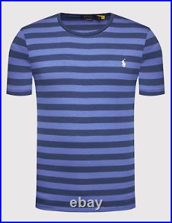 Polo Ralph Lauren 90s Stripes Retro Tee T-Shirt Shirt Custom Fit Pure Cotton L