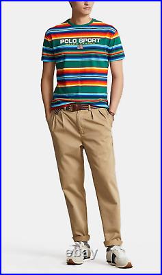 Polo Ralph Lauren Desert Awning Stripe Forest Tee Shirt Classic Fit S