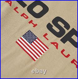 Polo Ralph Lauren Flag Logo Tee T-Shirt Classic Fit Pure Cotton Top BNWT L