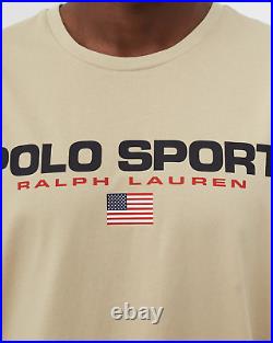 Polo Ralph Lauren Flag Logo Tee T-Shirt Classic Fit Pure Cotton Top BNWT L