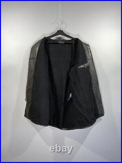 Polo Ralph Lauren Mens Old Money Style Vintage Black Leather Jacket Size L
