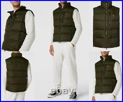 Polo Ralph Lauren Quilted Gillet down-Vest Jacket Fringe Down Vest New XS