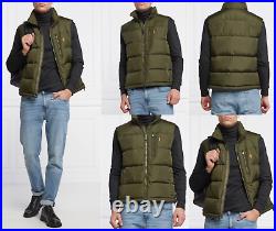 Polo Ralph Lauren Quilted Gillet down-Vest Jacket Fringe Down Vest New XS