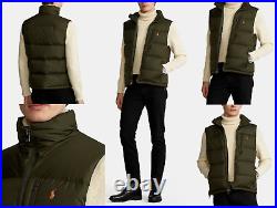 Polo Ralph Lauren Quilted Gillet down-Vest Jacket Fringe Down Vest New XS