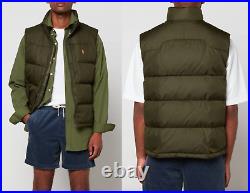 Polo Ralph Lauren Quilted Gillet down-Vest Jacket Fringe Down Vest New XS