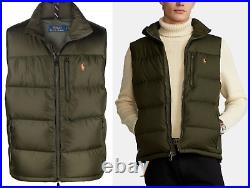 Polo Ralph Lauren Quilted Gillet down-Vest Jacket Fringe Down Vest New XS