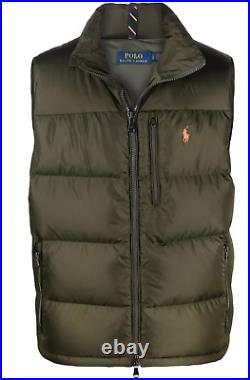 Polo Ralph Lauren Quilted Gillet down-Vest Jacket Fringe Down Vest New XS