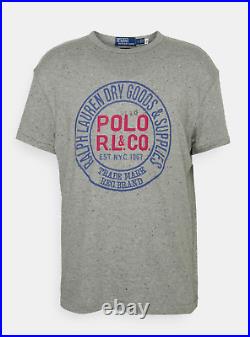 Polo Ralph Lauren Vintage Logo Tee T-shirt Shirt Classic Fit Cotton Top New XXL