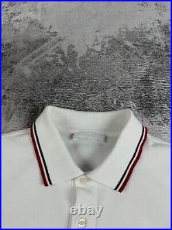 Prada Milano Red Tab Basic Old Money Luxury ItalyVintage White Polo T Shirt Tee