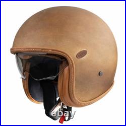 Premier Retro Jet Helmet Vintage BM Brown Old Style Matte Premier Retro Jet Helmet Vintage BM Brown Old Style Matte