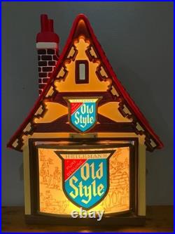 RARE 1960's VTG Heileman's OLD STYLE Beer Chalet MOTION Bar Light Sign! MINTY