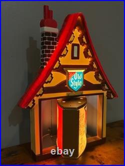 RARE 1960's VTG Heileman's OLD STYLE Beer Chalet MOTION Bar Light Sign! MINTY