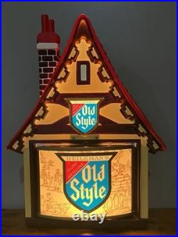 RARE 1960's VTG Heileman's OLD STYLE Beer Chalet MOTION Bar Light Sign! MINTY