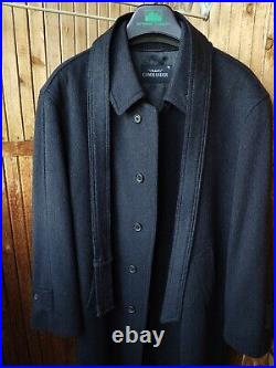 RARE Commander Wool Coat Men's Size L Pure Wool Trench Gaenslen & Volter Fab NEW