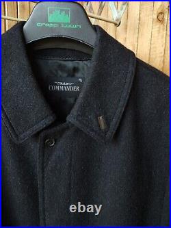 RARE Commander Wool Coat Men's Size L Pure Wool Trench Gaenslen & Volter Fab NEW