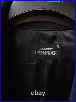 RARE Commander Wool Coat Men's Size L Pure Wool Trench Gaenslen & Volter Fab NEW