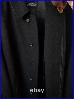 RARE Commander Wool Coat Men's Size L Pure Wool Trench Gaenslen & Volter Fab NEW