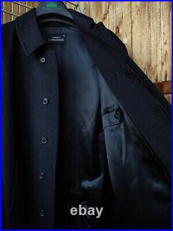 RARE Commander Wool Coat Men's Size L Pure Wool Trench Gaenslen & Volter Fab NEW