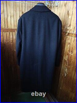 RARE Commander Wool Coat Men's Size L Pure Wool Trench Gaenslen & Volter Fab NEW