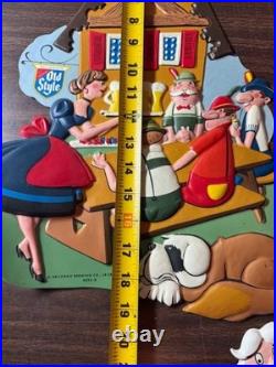 RARE Lot Of 2 Vintage Heileman's Old Style Die Cut Beer Signs
