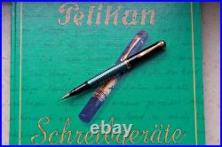 RARE Old Style 1980's Vintage PELIKAN R400 Green Striate Rollerball MINT RARE Old Style 1980's Vintage PELIKAN R400 Green Striate Rollerball MINT