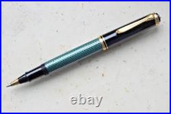 RARE Old Style 1980's Vintage PELIKAN R400 Green Striate Rollerball MINT RARE Old Style 1980's Vintage PELIKAN R400 Green Striate Rollerball MINT