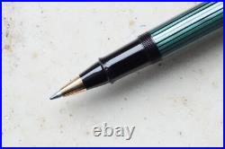 RARE Old Style 1980's Vintage PELIKAN R400 Green Striate Rollerball MINT RARE Old Style 1980's Vintage PELIKAN R400 Green Striate Rollerball MINT