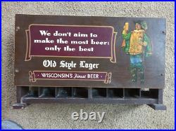 RARE VINTAGE 1950'S OLD STYLE LAGER BEER CIGARETTE Pack BACK BAR DISPLAY SIGN