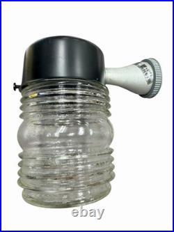 RARE Vintage Airstream 110v Porch Light Withold style angled receptacle, NOS