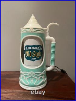 RARE Vintage Heileman's OLD STYLE Beer Stein MOTION Bar Light Sign! SEE VIDEO RARE Vintage Heileman's OLD STYLE Beer Stein MOTION Bar Light Sign! SEE VIDEO