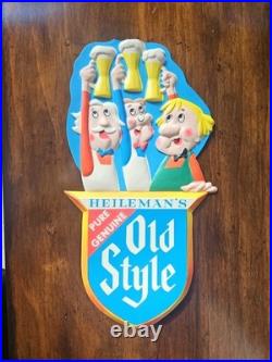 RARE Vintage Heileman's Old Style Die Cut Beer Sign