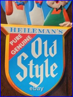 RARE Vintage Heileman's Old Style Die Cut Beer Sign