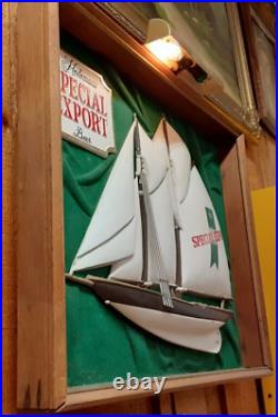 RARE! Vintage Heileman's Special Export Beer, Bar Sign, Sailboat, Old Style