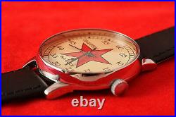 RED STAR RED ARMY Vintage Russian USSR military style OLD stock wrist watch