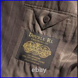 RRL ITALY OLD STYLE BROWN STRIPE 3 Piece Suit 36S First Class Technician Craft