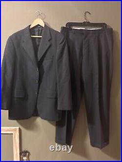 RRL Ralph Ralph Lauren Wool Cashmere Navy Window Pane Suit 2 Piece Men 42R 36x30