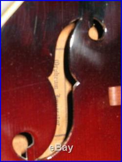 Rare 90 yr old Orpheum Imperator Style C Carved Vintage Archtop Guitar