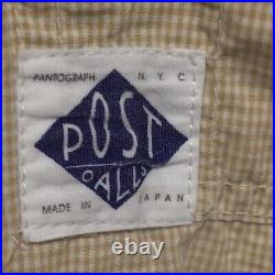 Rare 90s Vintage POST O'ALLS Short Sleeve Shirt Old Tag, Made in Japan, Size M