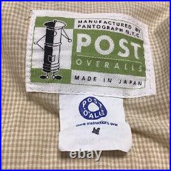 Rare 90s Vintage POST O'ALLS Short Sleeve Shirt Old Tag, Made in Japan, Size M