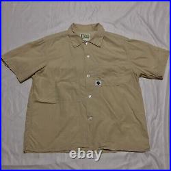 Rare 90s Vintage POST O'ALLS Short Sleeve Shirt Old Tag, Made in Japan, Size M