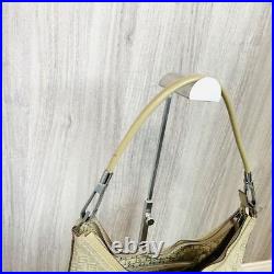 Rare Gucci GG Pattern One Shoulder Bag Beige Vintage Old Style