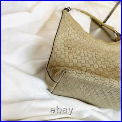 Rare Gucci GG Pattern One Shoulder Bag Beige Vintage Old Style