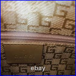 Rare Gucci GG Pattern One Shoulder Bag Beige Vintage Old Style