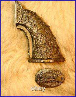 Rare Old Vintage Cast Tiffany Style Grips For Colt CIVIL War Revolvers Unfini